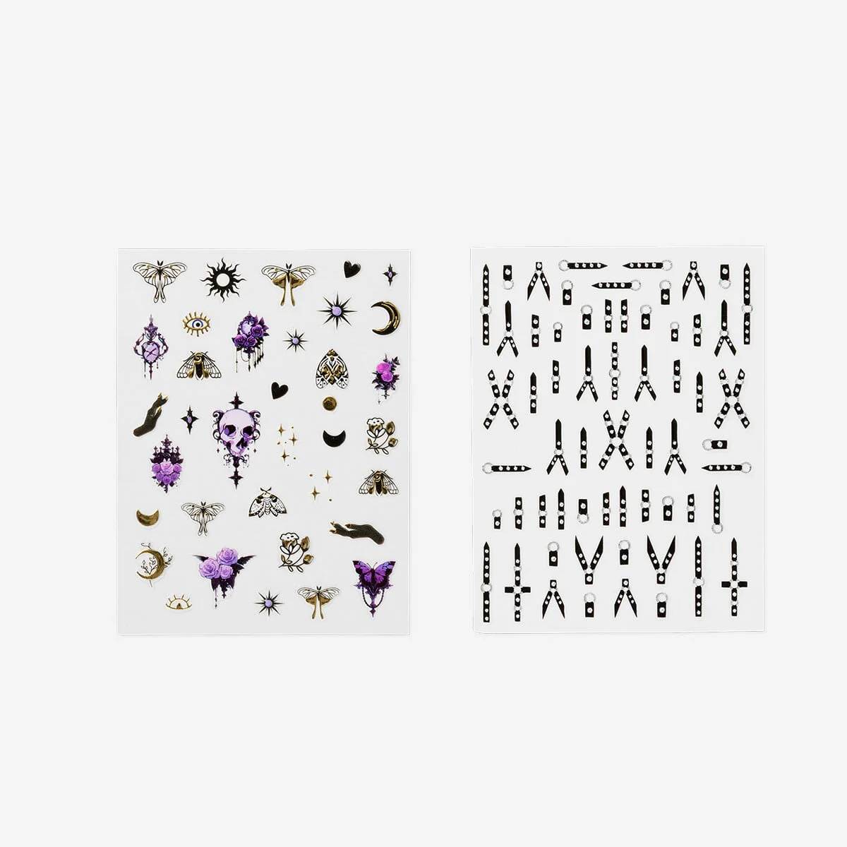 Stickers For Nails Self-Adhesive Teen Gothic 2Pc