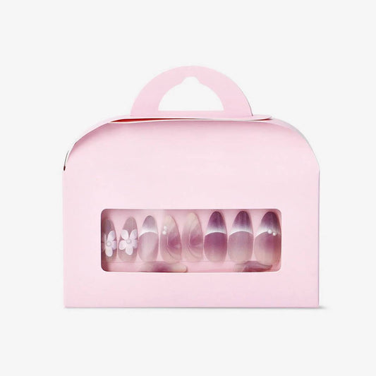 Nails Fake Press-On 3D 24Pc In Box Shape