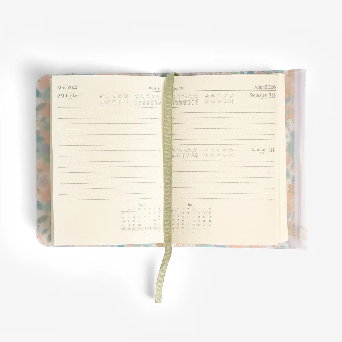 Calendar 2026 A6 Zip Lock Flowers En – Flying Tiger Copenhagen