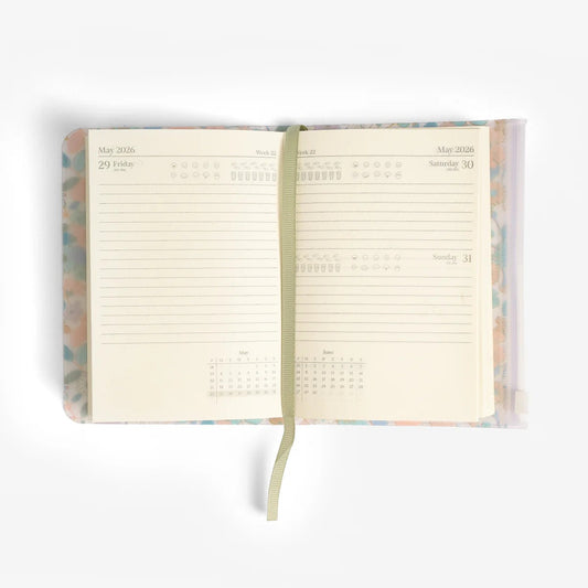 Calendar 2026 A6 Zip Lock Flowers En
