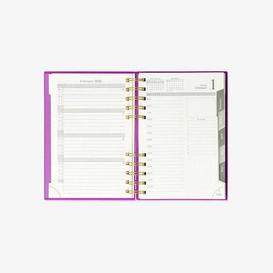 Calendar 2026 Day Spiral Purple En