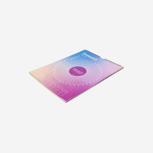 Calendar 2026 Habit Tracker Wall Gradien