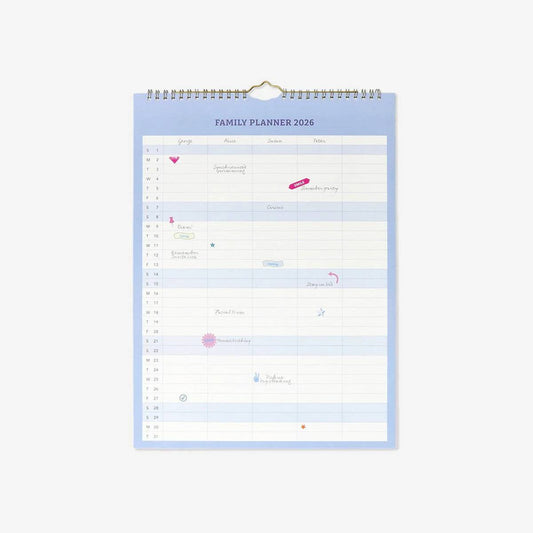Calendar 2026 Family Planner Wall En