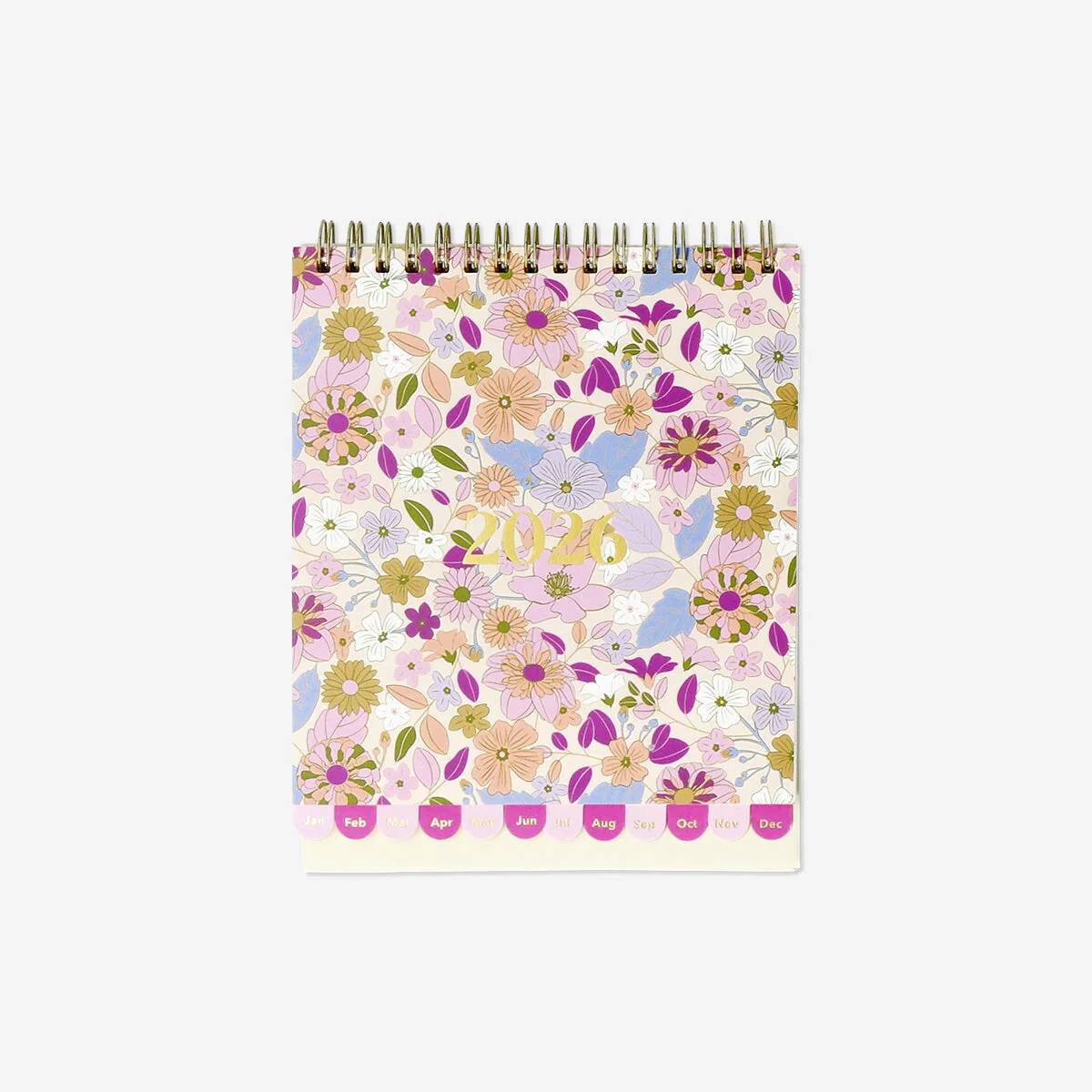 Calendar 2026 Monthly Desk Flowers En