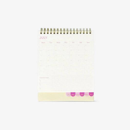 Calendar 2026 Monthly Desk Flowers En