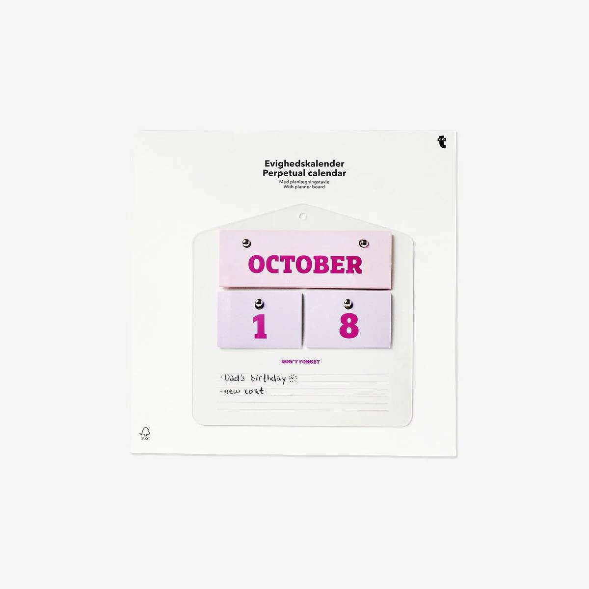 Calendar Eternity Acrylic Board Wall