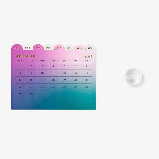 Calendar Sep 2025 - 2026 Desk Gradient E