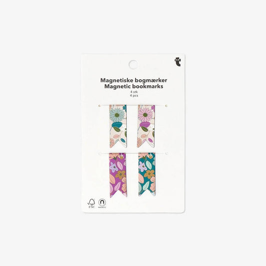 Bookmarks Magnetic Flowers 4 Pcs