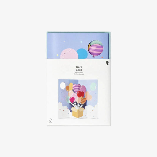Card W Envelope Ballons Scene