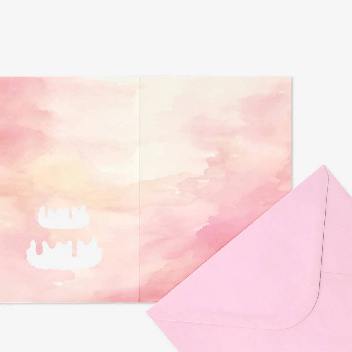 Card W Envelope Cake Cut Out