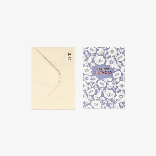 Card W Envelope Flowers Design