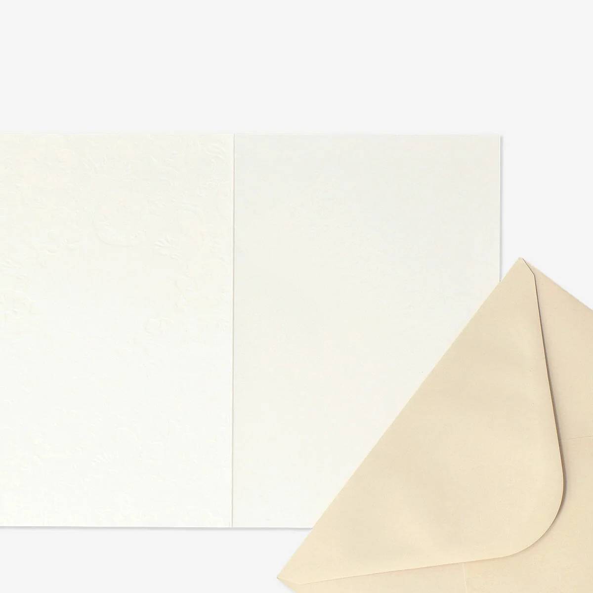 Card W Envelope Flowers Design