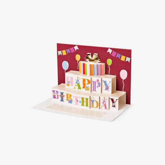 Card W Envelope Pop Up Happy Birthday