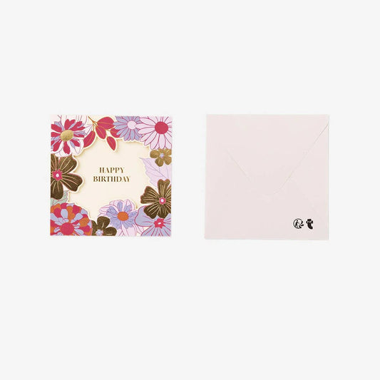 Card W Envelope Flowers Edge