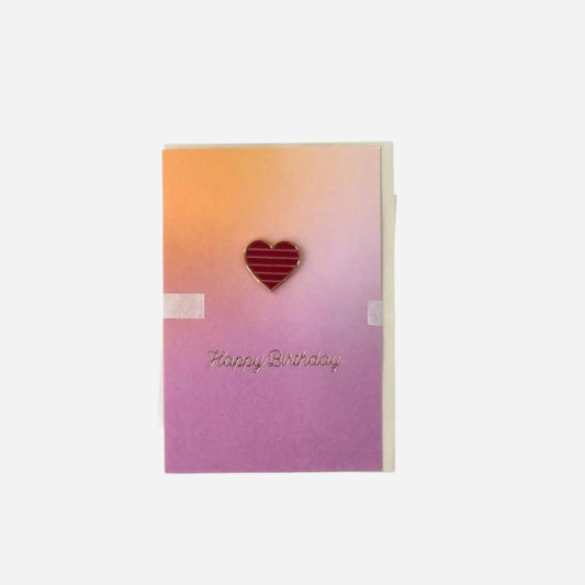 Card W Envelope Heart Pin