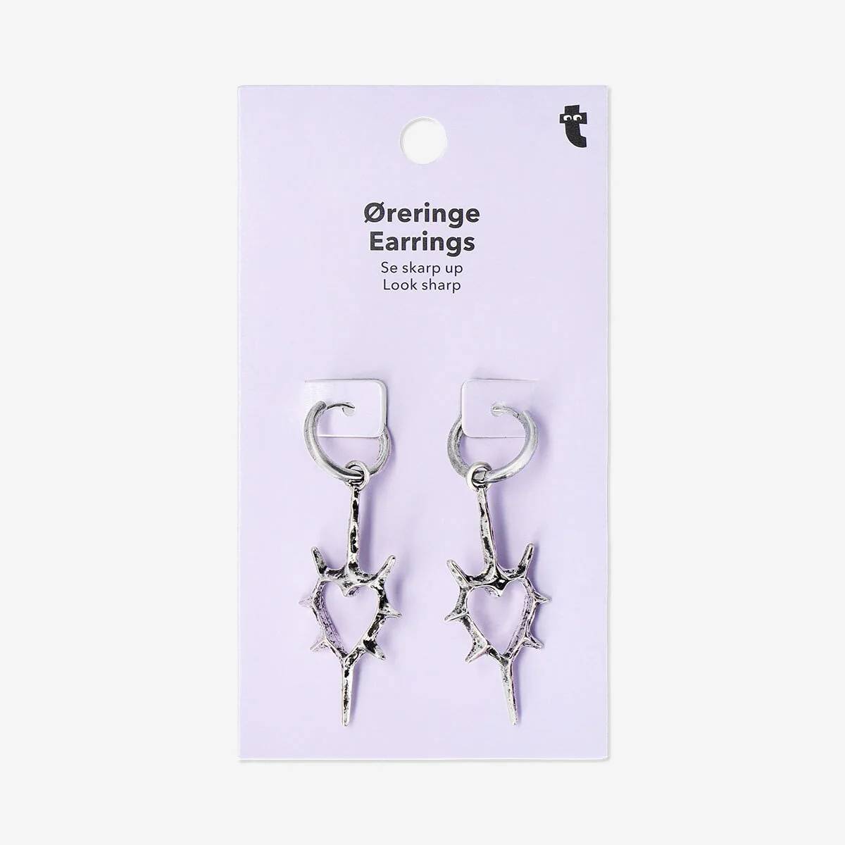 Earrings Heart Spike