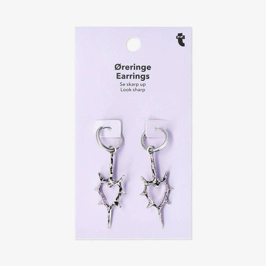 Earrings Heart Spike