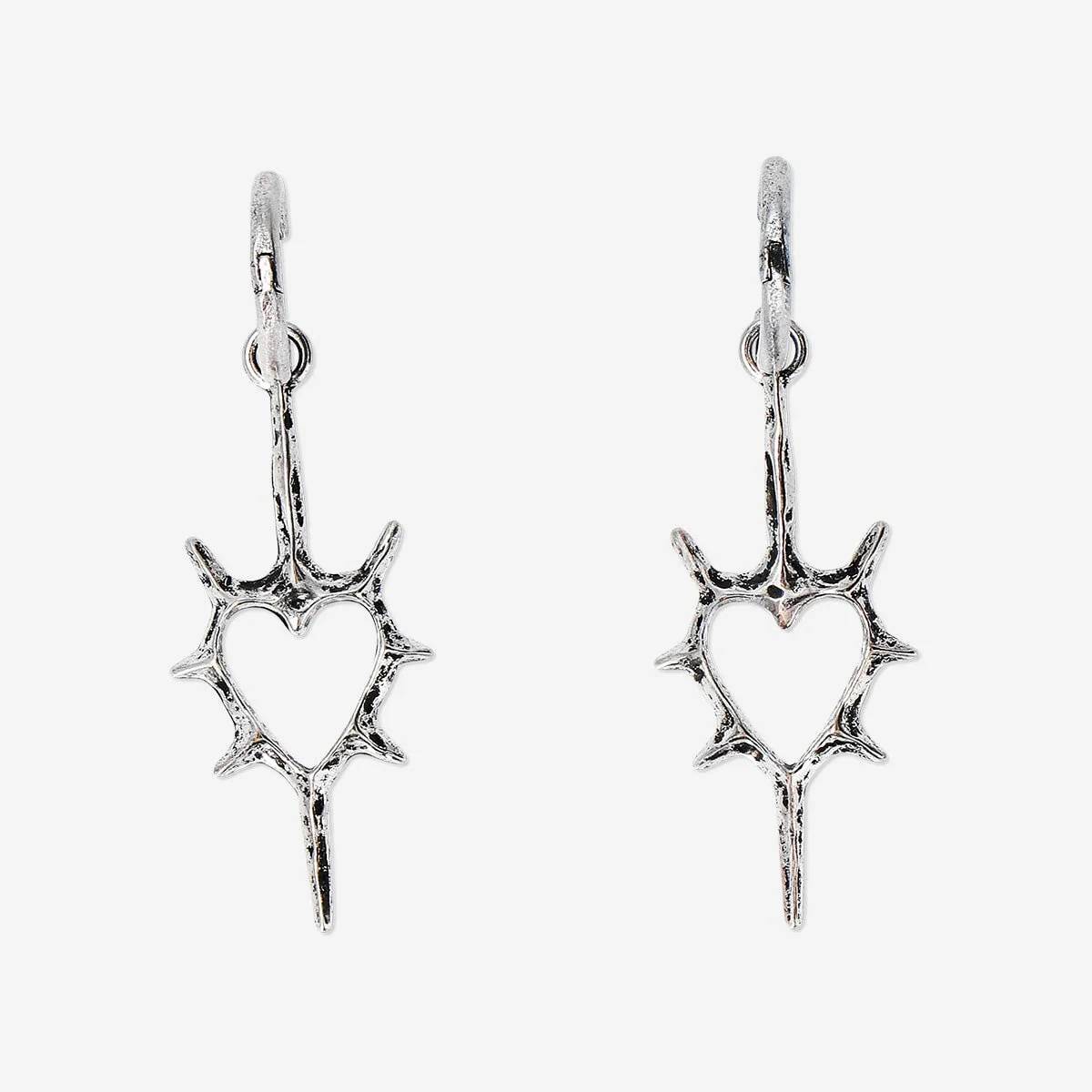 Earrings Heart Spike
