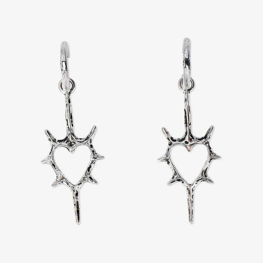 Earrings Heart Spike
