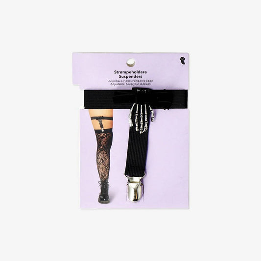 Garter For Thigh W Skeleton Hands Adjustable Elastic 2Pc