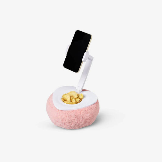 Holder For Phone With Snack Bowl