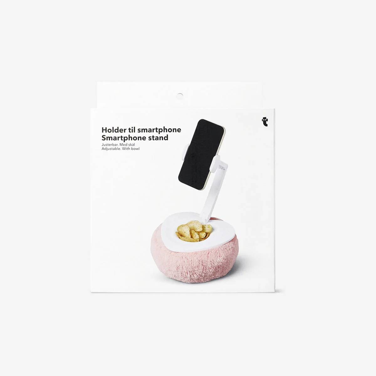 Holder For Phone With Snack Bowl