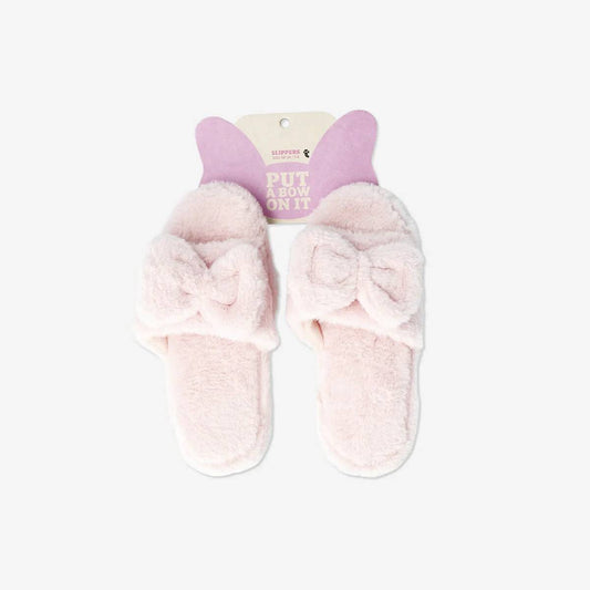 Slippers Fluffy Bow Size 38/39