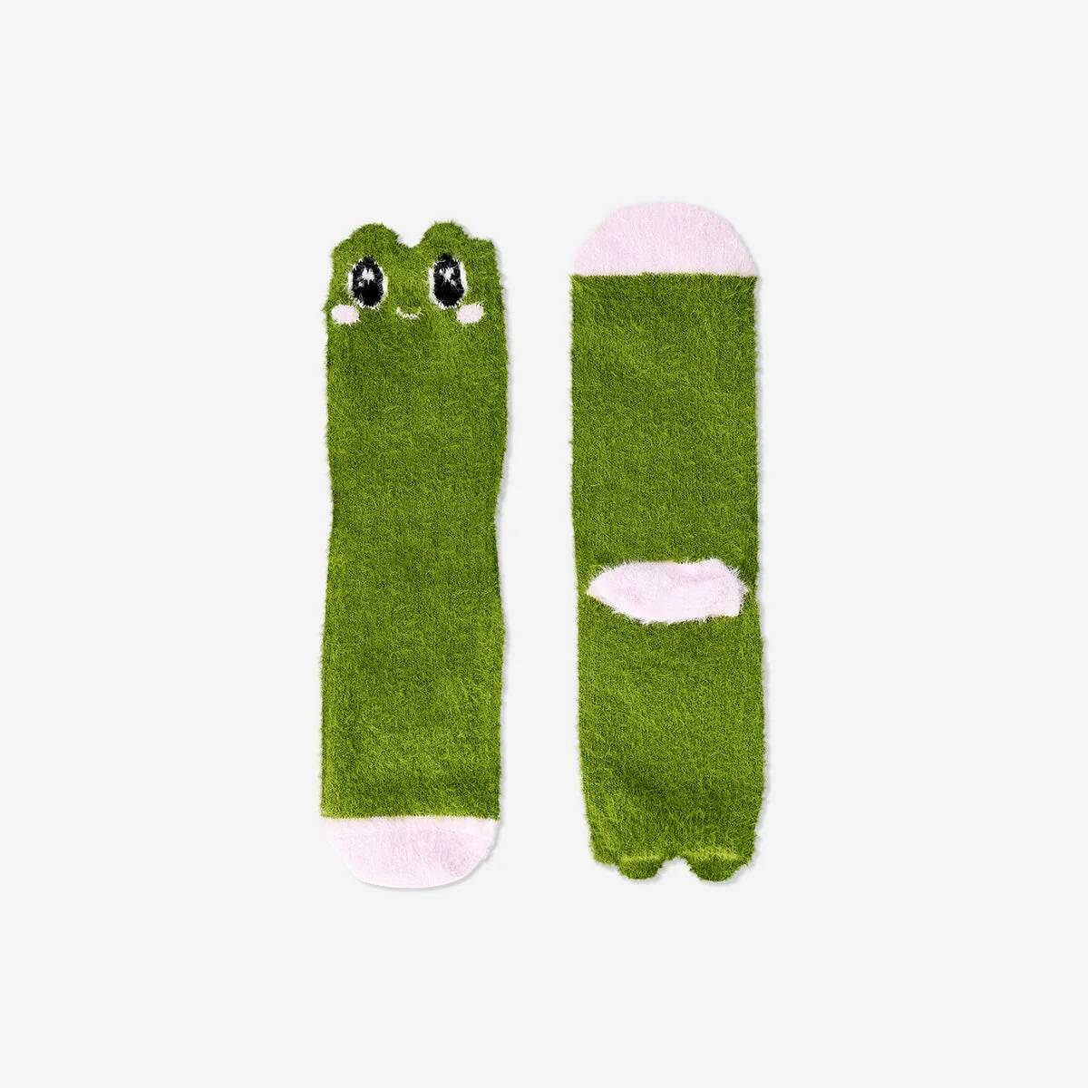 Socks Fluffy Frog Size 39/40
