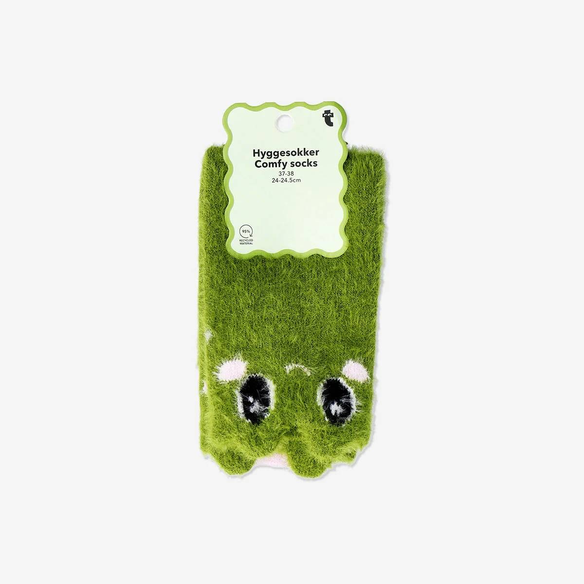 Socks Fluffy Frog Size 37/38