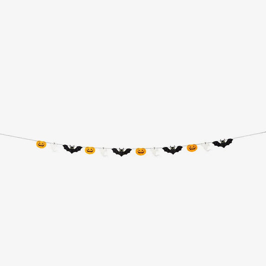 Garland Pumpkin, Bat, Ghost Felt 3M