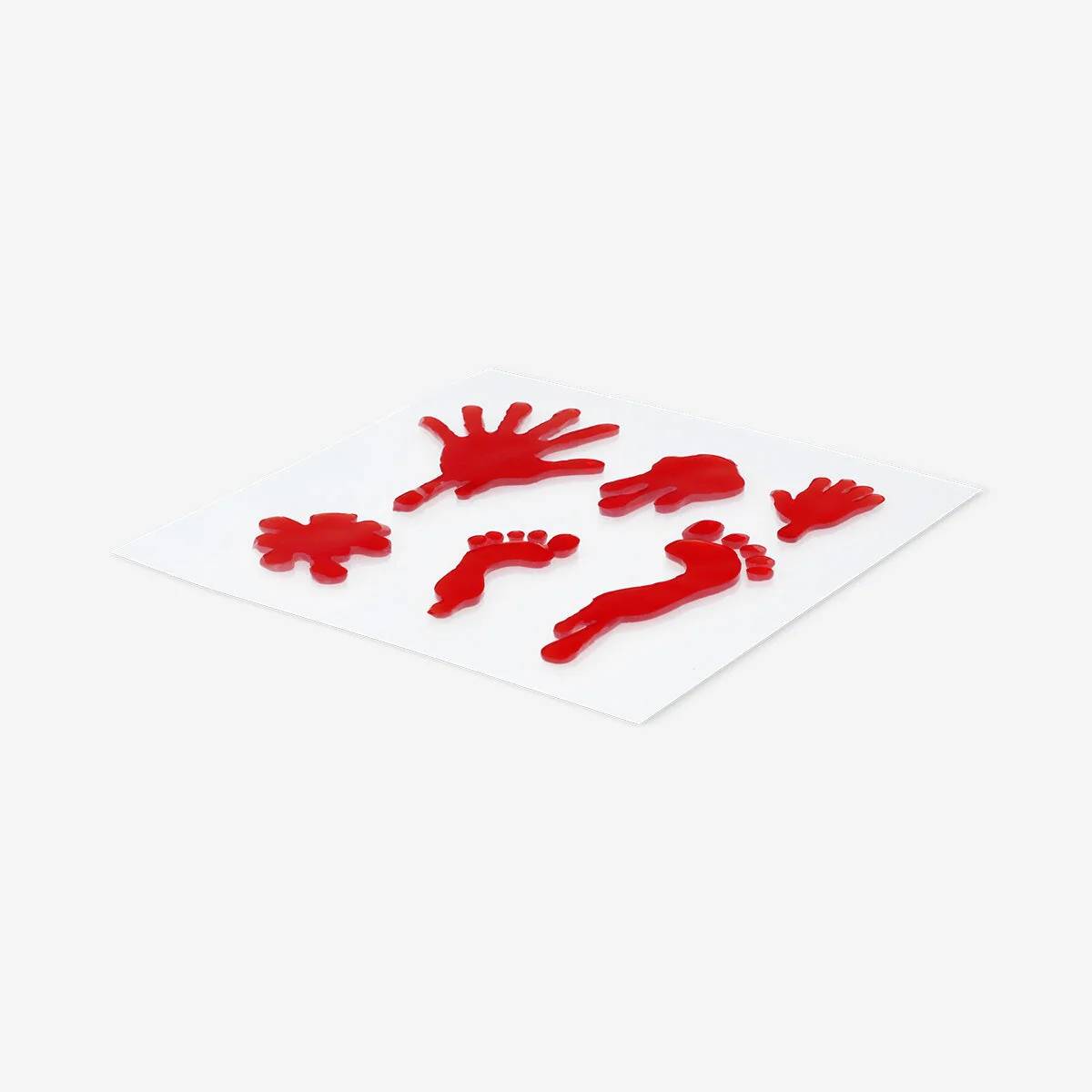 Window Deco Gel Hands And Blood Stains 6 Pcs