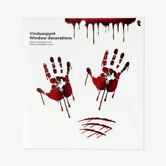 Window Vinyl Stickers Blood Stains 6 Pcs