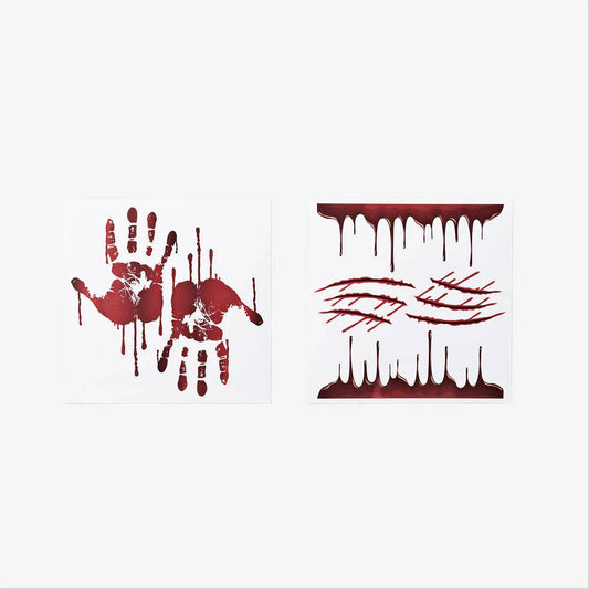 Window Vinyl Stickers Blood Stains 6 Pcs