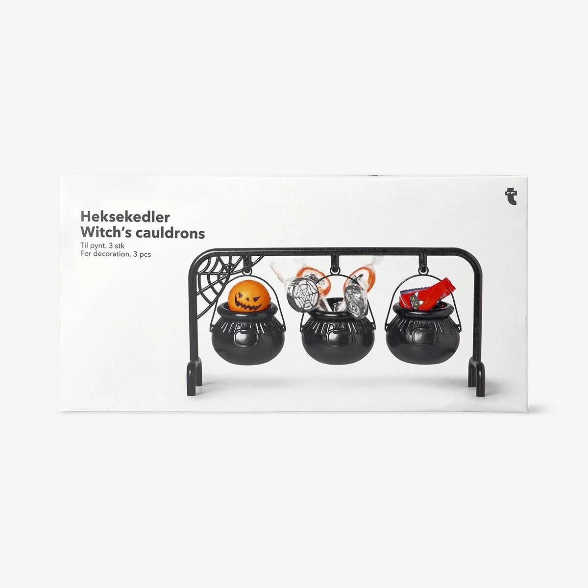 Snack Bowl Hanging Cauldron Set