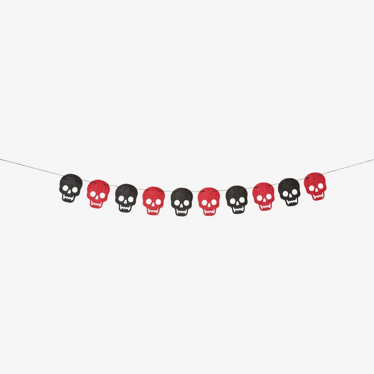 Hanging Garland Recycled Felt Skeleton 2M