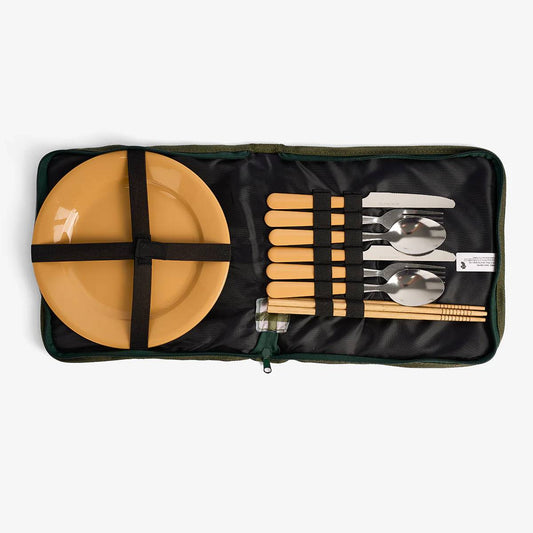 Picnic Set W Plates And Cutlery For 2 Pers Checks