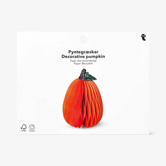 Deco Paper Fold Out Pumpkin 10X14,5Cm 1P
