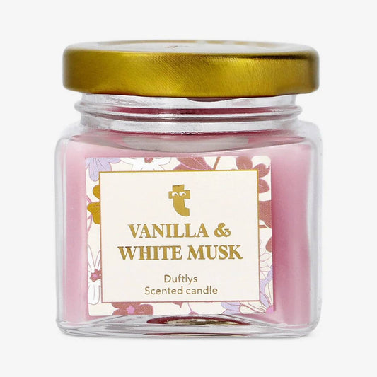 Candle Scent In Glass W. Lid White Musk & Warm Vanilla
