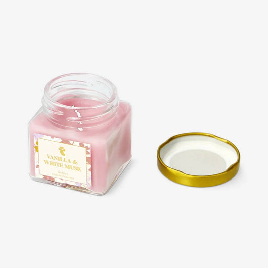 Candle Scent In Glass W. Lid White Musk & Warm Vanilla