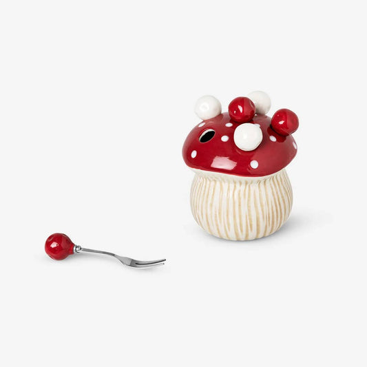 Fork Holder Ceramic 6Pcs Mushroom Shape