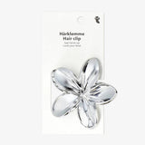 Hair Clip Silver Flower