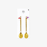 Spoon Dessert Gold Mushroom 2 Pcs