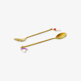 Spoon Dessert Gold Mushroom 2 Pcs