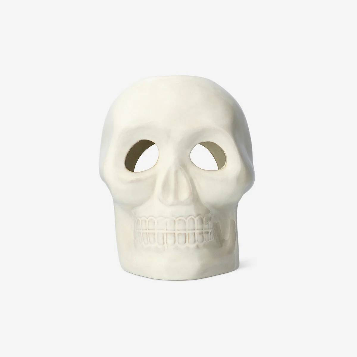 Lantern For Led Candle Ceramic Skull Giant