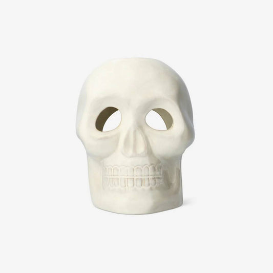 Lantern For Led Candle Ceramic Skull Giant