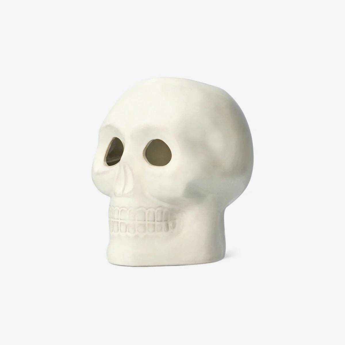Lantern For Led Candle Ceramic Skull Giant