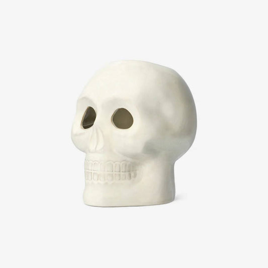 Lantern For Led Candle Ceramic Skull Giant