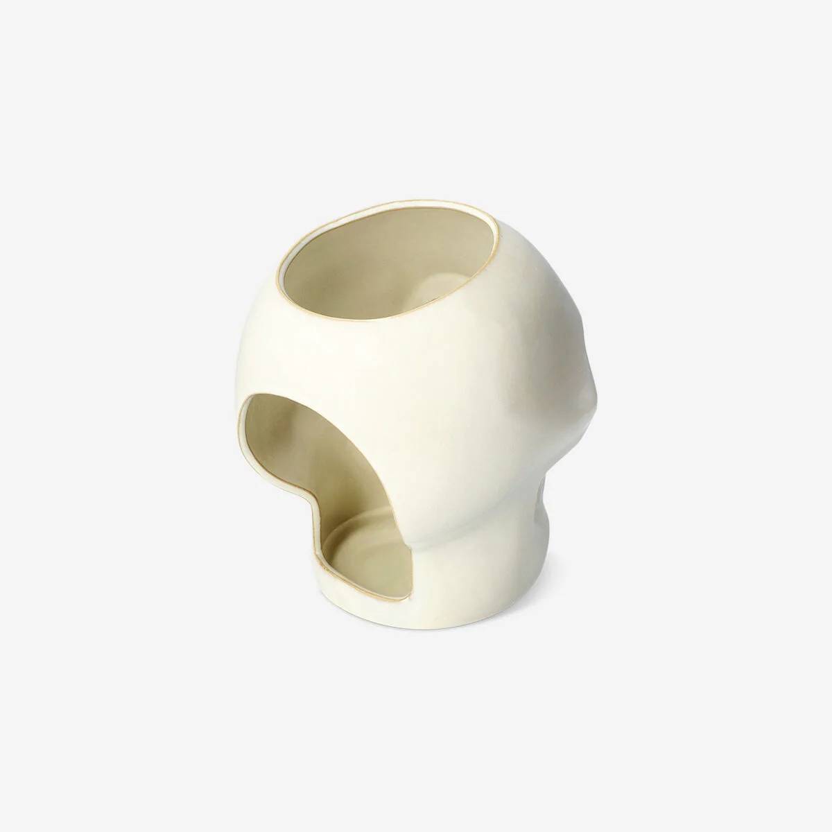 Lantern For Led Candle Ceramic Skull Giant