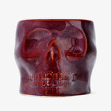 Flower Pot As Skull Ceramic Burgundy