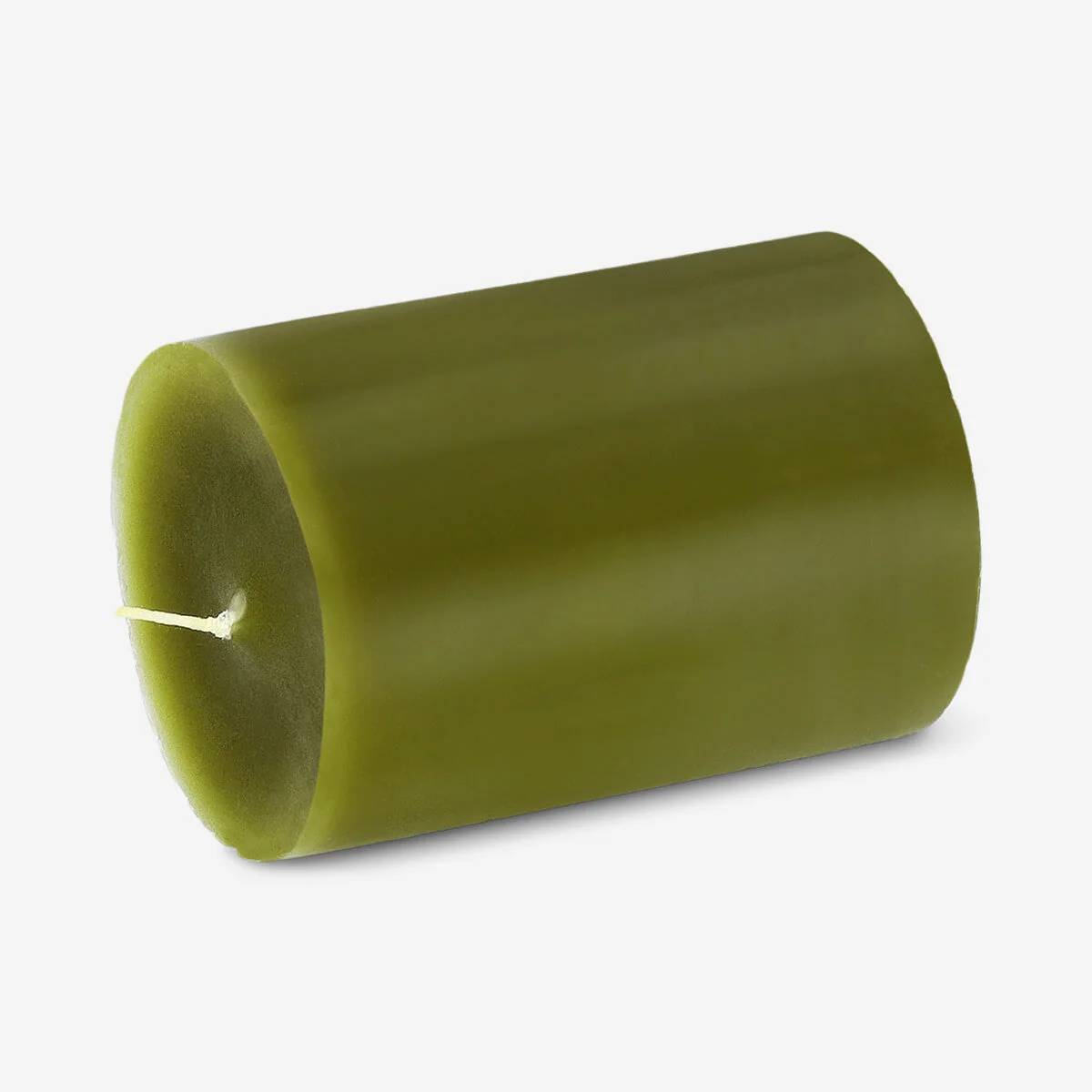 Candle Pillar Rustic Dia 57X80Mm Olive Green